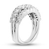 Thumbnail Image 1 of Diamond 3-Row Ring 2-1/2 ct tw Round 18K White Gold