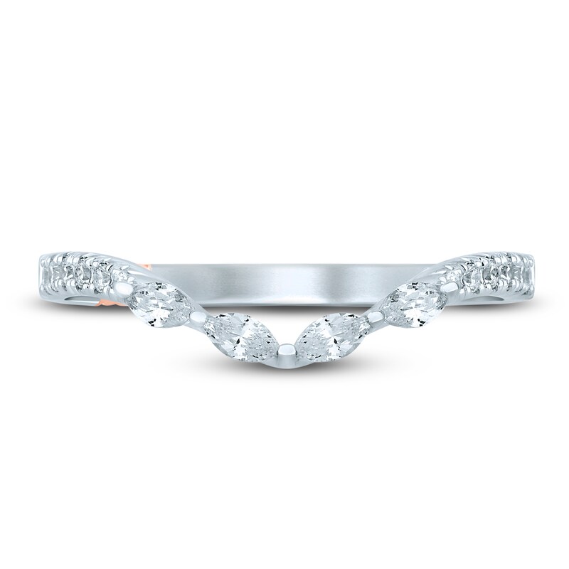 Pnina Tornai Diamond Wedding Band 1/3 ct tw Marquise/Round 14K White Gold