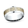 Thumbnail Image 1 of Scroll Wedding Band 14K Two-Tone Gold 8mm