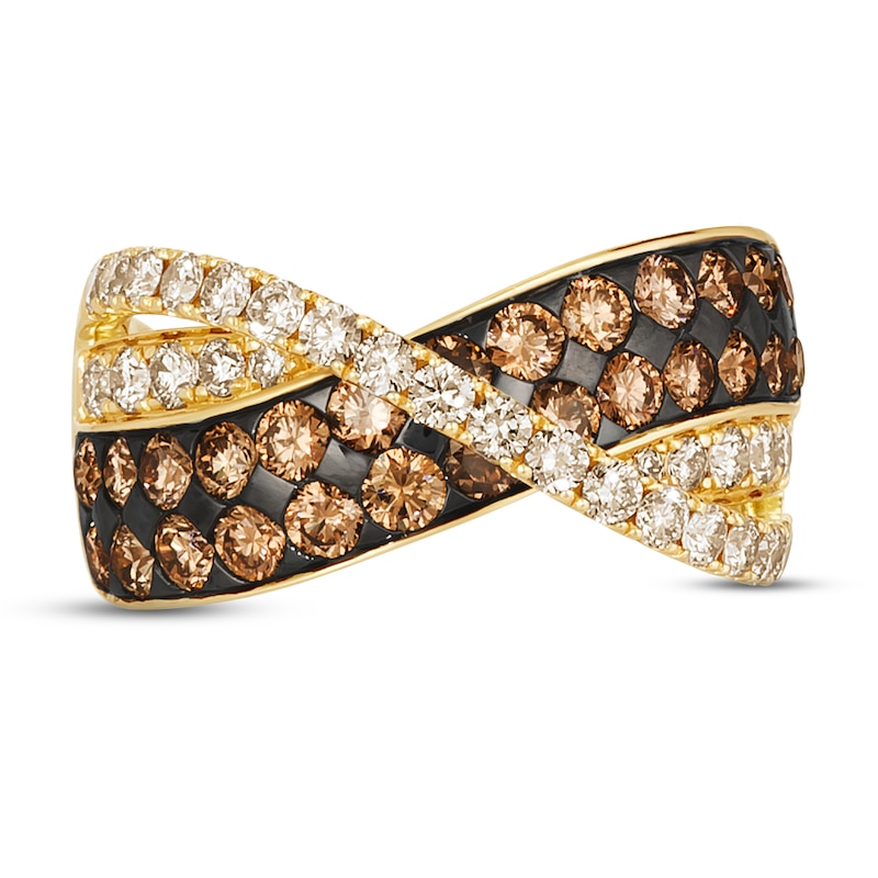 Main Image 4 of Le Vian Chocolate Diamond Ring 1-7/8 ct tw Round 14K Honey Gold