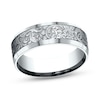 Thumbnail Image 1 of Script Wedding Band 14K White Gold 7.5mm
