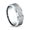 Thumbnail Image 2 of Script Wedding Band 14K White Gold 7.5mm