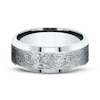 Thumbnail Image 3 of Script Wedding Band 14K White Gold 7.5mm