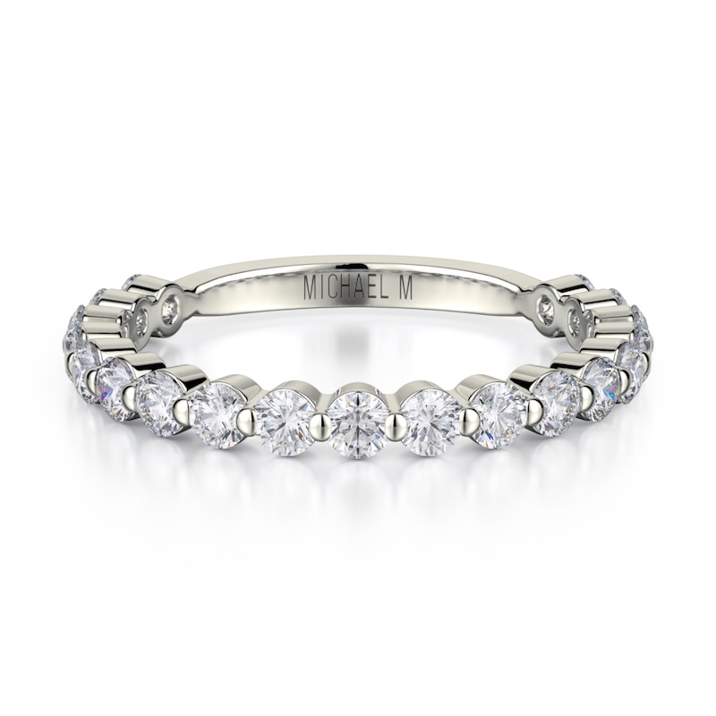 Michael M Diamond Anniversary Band 3/4 ct tw Round 18K White Gold