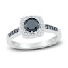 Thumbnail Image 0 of Black & White Diamond Ring 3/4 ct tw Round 10K White Gold