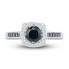 Thumbnail Image 2 of Black & White Diamond Ring 3/4 ct tw Round 10K White Gold