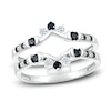 Thumbnail Image 1 of Black Diamond Anniversary Enhancer Ring 3/8 ct tw Round 10K White Gold