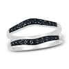 Thumbnail Image 1 of Black Diamond Anniversary Enhancer Ring 1/2 ct tw Round 10K White Gold