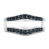 Thumbnail Image 2 of Black Diamond Anniversary Enhancer Ring 1/2 ct tw Round 10K White Gold