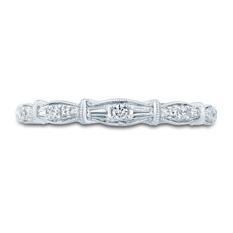 Main Image 3 of Pnina Tornai Diamond Anniversary Ring 1/3 ct tw Baguette/Round 14K White Gold