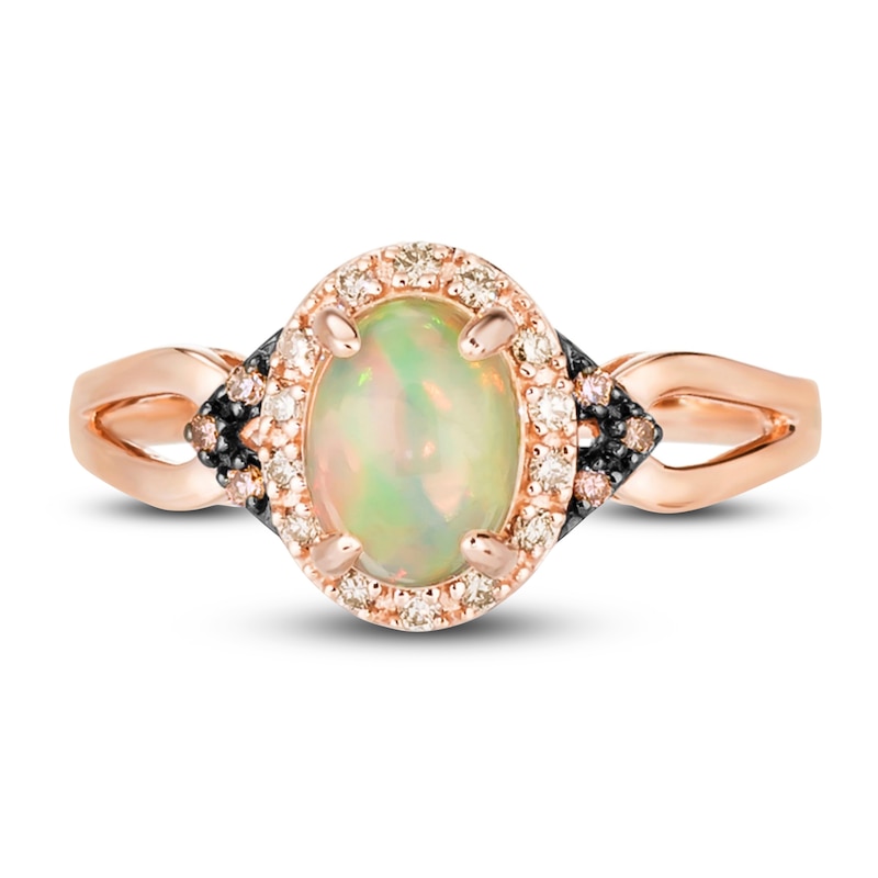 Le Vian Natural Opal Ring 1/6 ct tw Diamonds 14K Strawberry Gold