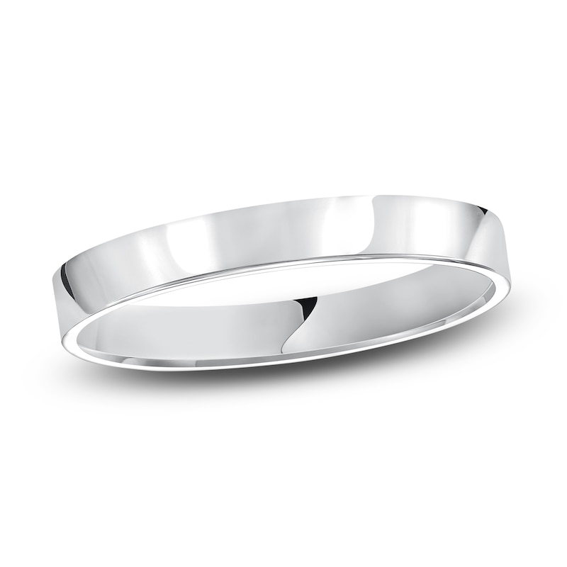 Main Image 1 of Flat Wedding Band 14K White Gold 3mm