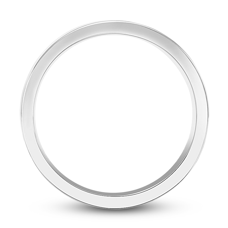 Main Image 3 of Flat Wedding Band 14K White Gold 3mm