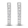 Diamond Hoop Earrings 1/3 ct tw Round 14K White Gold