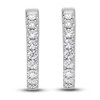 Thumbnail Image 1 of Diamond Hoop Earrings 1/3 ct tw Round 14K White Gold