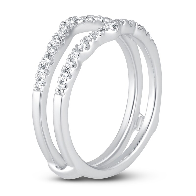 Diamond Enhancer Ring 1/3 ct tw Round 14K White Gold