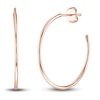 Thumbnail Image 1 of Round Wire Hoop Earrings 14K Rose Gold 25mm