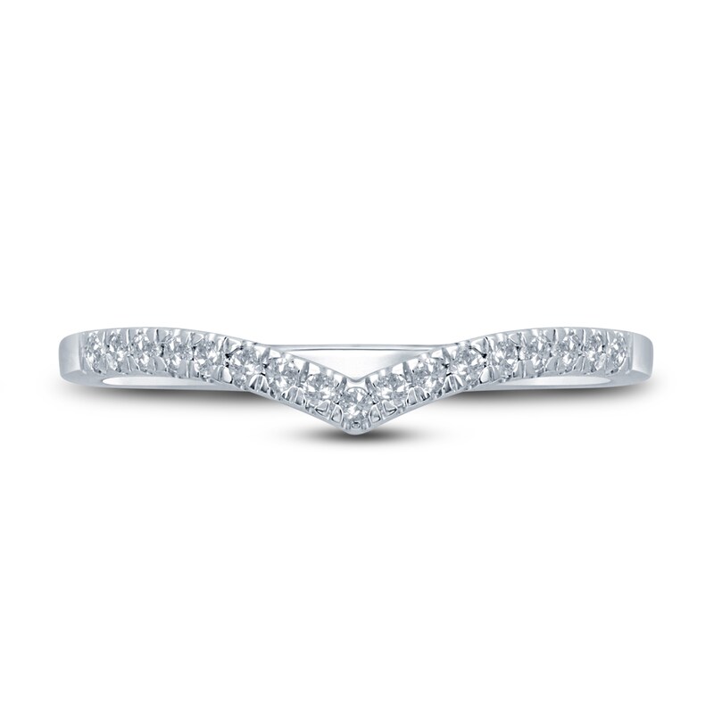Main Image 3 of Diamond Contour Anniversary Band 1/10 ct tw Round 14K White Gold