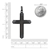 Thumbnail Image 3 of Men's Black Wooden Cross Pendant Necklace Stainless Steel 24"