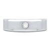 Thumbnail Image 2 of Men's Diamond Wedding Band 1/8 ct tw Round 10K White Gold