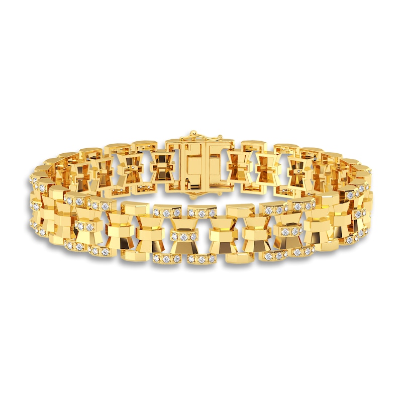 Men's Diamond Bracelet 1 ct tw 14K Yellow Gold 8.5"