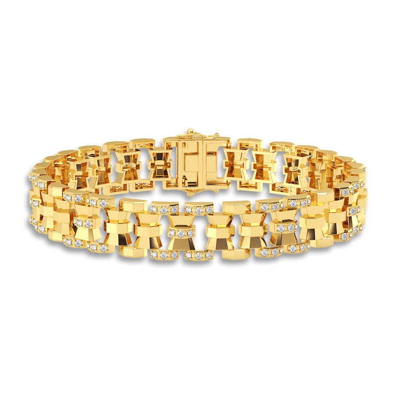 Men's Diamond Bracelet 1 ct tw 14K Yellow Gold 8.5