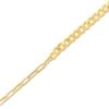 Thumbnail Image 2 of Solid Paperclip/Curb Bracelet 14K Yellow Gold 7.5"