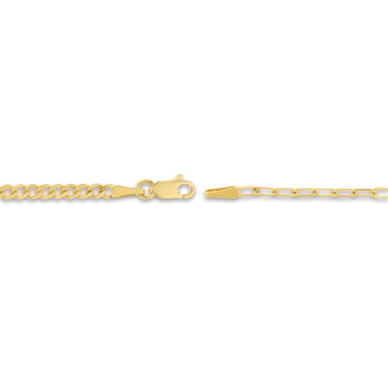 Main Image 3 of Solid Paperclip/Curb Bracelet 14K Yellow Gold 7.5"