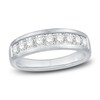 Thumbnail Image 1 of Men's Diamond Wedding Band 3/4 ct tw Round 14K White Gold
