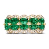 Thumbnail Image 3 of Le Vian Natural Emerald Ring 1/3 ct tw Diamonds Platinum/14K Two-Tone Gold