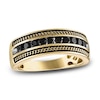 Thumbnail Image 1 of 1933 by Esquire Men's Black Diamond Ring 5/8 ct tw Round 10K Yellow Gold