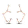 Diamond Sagittarius Constellation Earrings 1/8 ct tw Round 14K Rose Gold