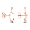 Diamond Sagittarius Constellation Earrings 1/8 ct tw Round 14K Rose Gold