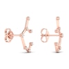 Thumbnail Image 2 of Diamond Sagittarius Constellation Earrings 1/8 ct tw Round 14K Rose Gold