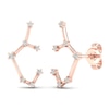 Thumbnail Image 3 of Diamond Sagittarius Constellation Earrings 1/8 ct tw Round 14K Rose Gold