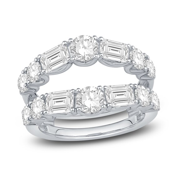 Diamond Enhancer Ring 3-1/2 ct tw Round/Emerald 14K White Gold | Jared