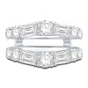 Thumbnail Image 3 of Diamond Enhancer Ring 3-1/2 ct tw Round/Emerald 14K White Gold