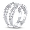 Thumbnail Image 2 of Diamond Enhancer Ring 1 ct tw Round/Baguette 14K White Gold