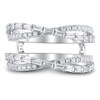 Thumbnail Image 3 of Diamond Enhancer Ring 1 ct tw Round/Baguette 14K White Gold