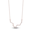 Thumbnail Image 1 of Diamond Pisces Constellation Necklace 1/6 ct tw Round 14K Rose Gold