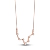 Thumbnail Image 2 of Diamond Pisces Constellation Necklace 1/6 ct tw Round 14K Rose Gold