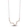 Thumbnail Image 3 of Diamond Pisces Constellation Necklace 1/6 ct tw Round 14K Rose Gold