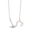 Thumbnail Image 1 of Diamond Leo Constellation Necklace 1/6 ct tw Round 14K Rose Gold
