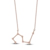 Thumbnail Image 3 of Diamond Leo Constellation Necklace 1/6 ct tw Round 14K Rose Gold