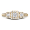 Thumbnail Image 2 of Vera Wang WISH Diamond Engagement Ring 1 ct tw Princess/Round 14K Yellow Gold