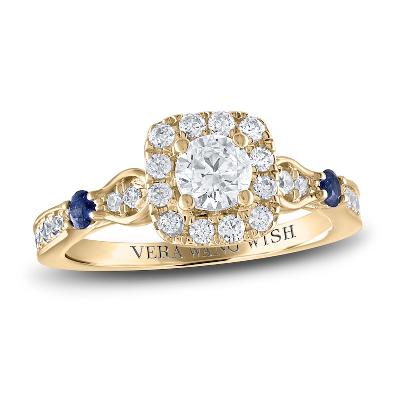 Vera Wang WISH Diamond Engagement Ring 3/4 ct tw Round 14K Yellow Gold