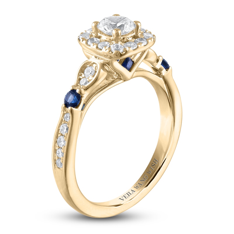 Vera Wang WISH Diamond Engagement Ring 3/4 ct tw Round 14K Yellow Gold