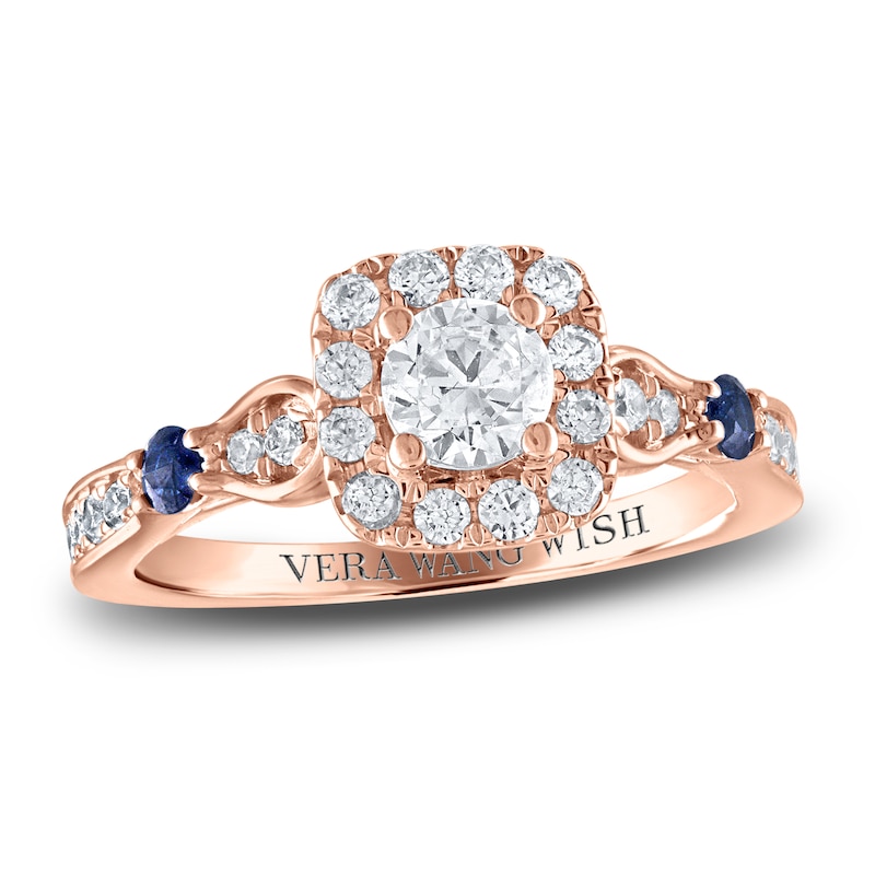 Vera Wang WISH Diamond Engagement Ring 3/4 ct tw Round 14K Rose Gold