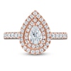 Thumbnail Image 2 of Vera Wang WISH Diamond Engagement Ring 1-1/5 ct tw Pear/Round 14K Rose Gold