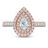 Thumbnail Image 3 of Vera Wang WISH Diamond Engagement Ring 1-1/5 ct tw Pear/Round 14K Rose Gold